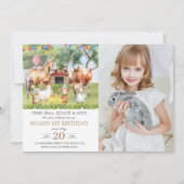 Boerderijdieren Waterverf Verjaardagsfeestfoto Kaart (Voorkant)