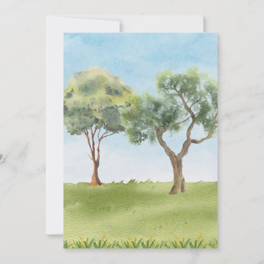 Boerderijdieren Waterverf Verjaardagsfeestfoto Kaart (Achterkant)