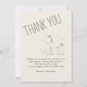 Boerderijdieren Weide Vrienden Baby Aankondiging (Achterkant)