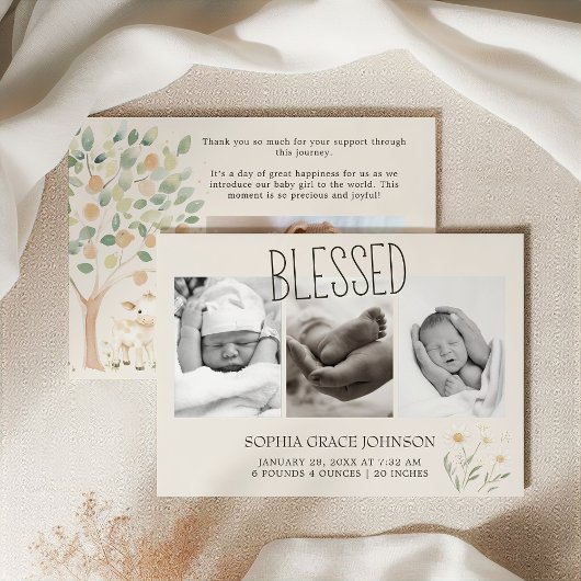 Boerderijdieren Weide Vrienden Baby Aankondiging