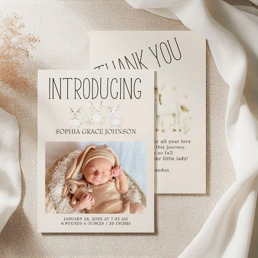 Boerderijdieren Weide Vrienden Baby Aankondiging