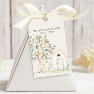 Boerderijdieren Weide Vrienden Baby Shower Cadeaulabel