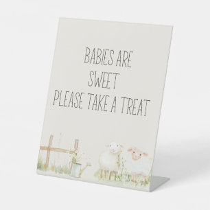 Boerderijdieren Weide Vrienden Baby Shower Favor Reclamebord Met Voetstuk