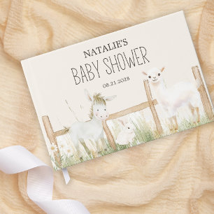 Boerderijdieren Weide Vrienden Baby Shower Gastenboek