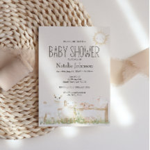 Boerderijdieren Weide Vrienden Baby Shower Uitnodi