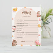 Boerderijdieren Wensen voor Baby Game Kaart (Staand voorkant)