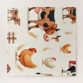 Boerderijdierenschuurpatroon Legpuzzel (Horizontaal)