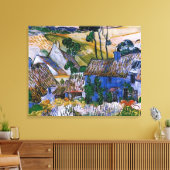 Boerderijen bij Auvers door Vincent van Gogh Canvas Afdruk (Insitu (Woonkamer))