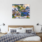 Boerderijen bij Auvers door Vincent van Gogh Canvas Afdruk (Insitu (Slaapkamer))