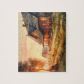 Boerderijen bij zonsopgang Legpuzzel (Verticaal)