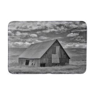 Boerderijen BW American Flag Barn Scene Badmat