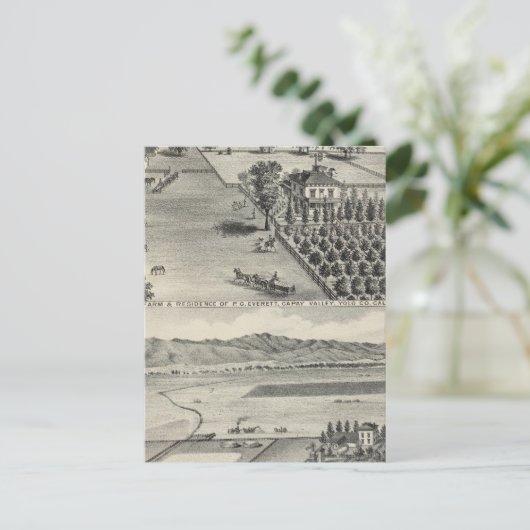 Boerderijen, Capay Valley, Madison Briefkaart (Staand voorkant)