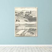 Boerderijen, Capay Valley, Madison Canvas Afdruk (Insitu (Houten vloer))
