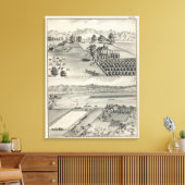 Boerderijen, Capay Valley, Madison Canvas Afdruk (Insitu (Woonkamer))