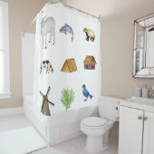 Boerderijen douchegordijn (In situ)