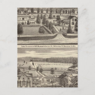 Boerderijen en ingezetenschap van WR Blodgett & GC Briefkaart