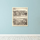 Boerderijen en ingezetenschap van WR Blodgett & GC Canvas Afdruk (Insitu (Houten vloer))