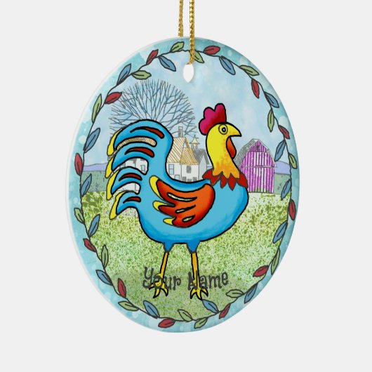 Boerderijen haan keramisch ornament (Rechts)