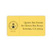 Boerderijen honingproducten van gouden bijen etiket (Voorkant)