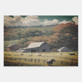 Boerderijen huis waterverf inpakpapier vellen (Voorkant 2)