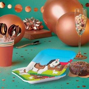 Boerderijen huisdieren papieren bordje