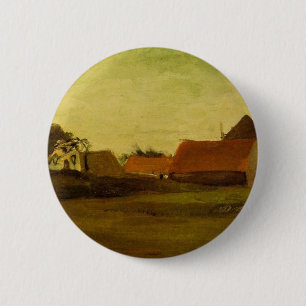 Boerderijen in Loosduinen bij Den Haag... Ronde Button 5,7 Cm
