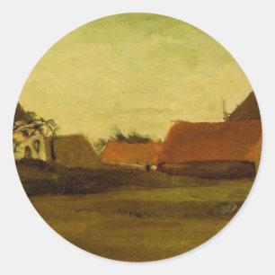 Boerderijen in Loosduinen bij Den Haag... Ronde Sticker