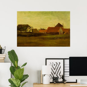 Boerderijen in Loosduinen Den Haag door Vincent va Poster