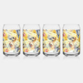 Boerderijen kippen. Waterverf Chicken Blikvorm Glas (Voorkant)