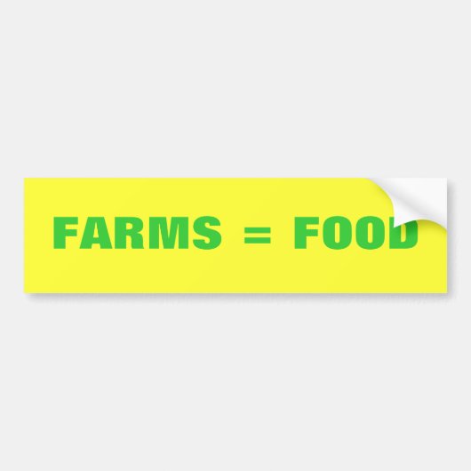 Boerderijen = Levensmiddelen Bumpersticker (Voorkant)
