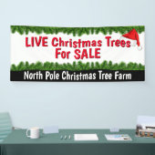 Boerderijen met live kerstbomen verkopen spandoek (Beurs)