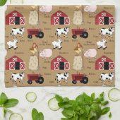 Boerderijen patroon keukenhanddoeken (Gevouwen)