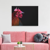 Boerderijen | Rooster Head Shot Canvas Afdruk (Insitu (Woonkamer))