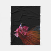 Boerderijen | Rooster Head Shot Fleece Deken (Voorkant)