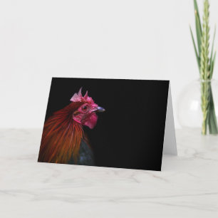 Boerderijen   Rooster Head Shot Kaart