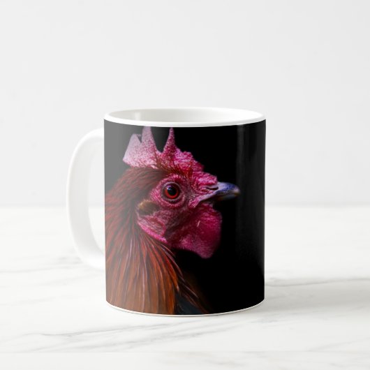 Boerderijen | Rooster Head Shot Koffiemok (Voorkant links)