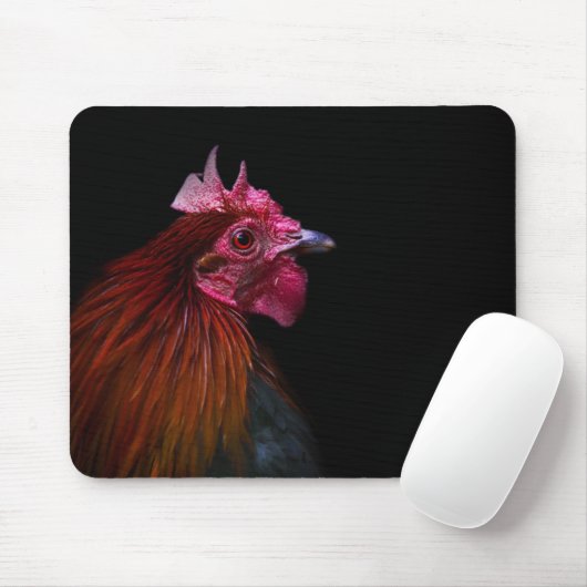 Boerderijen | Rooster Head Shot Muismat (Met muis)