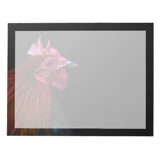Boerderijen | Rooster Head Shot Notitieblok (Voorkant)