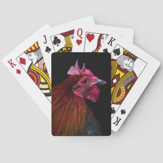 Boerderijen | Rooster Head Shot Pokerkaarten (Achterkant)