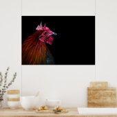 Boerderijen | Rooster Head Shot Poster (Keuken)
