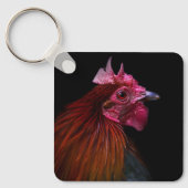 Boerderijen | Rooster Head Shot Sleutelhanger (Voorkant)