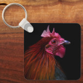 Boerderijen | Rooster Head Shot Sleutelhanger (Voorkant)