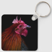 Boerderijen | Rooster Head Shot Sleutelhanger (Achterkant)