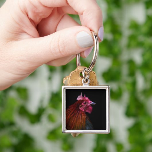 Boerderijen | Rooster Head Shot Sleutelhanger (Hand)