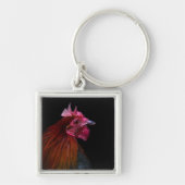 Boerderijen | Rooster Head Shot Sleutelhanger (Voorkant)