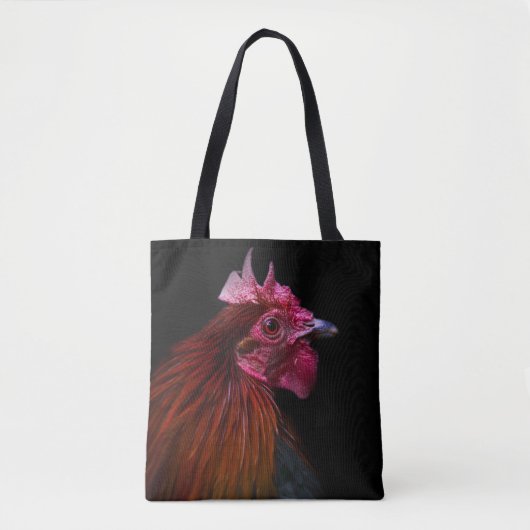 Boerderijen | Rooster Head Shot Tote Bag (Voorkant)