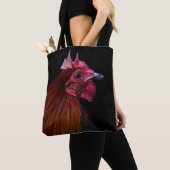 Boerderijen | Rooster Head Shot Tote Bag (Dichtbij)