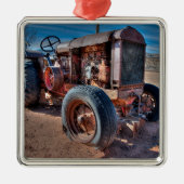 Boerderijen | Rusty Antiek tractor Metal Ornament (Voorkant)