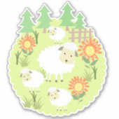 Boerderijen schaap op maat gesneden vinylSticker Sticker (Voorkant)