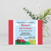 Boerderijen tractor hills en tarwekinderen verjaar kaart (Staand voorkant)